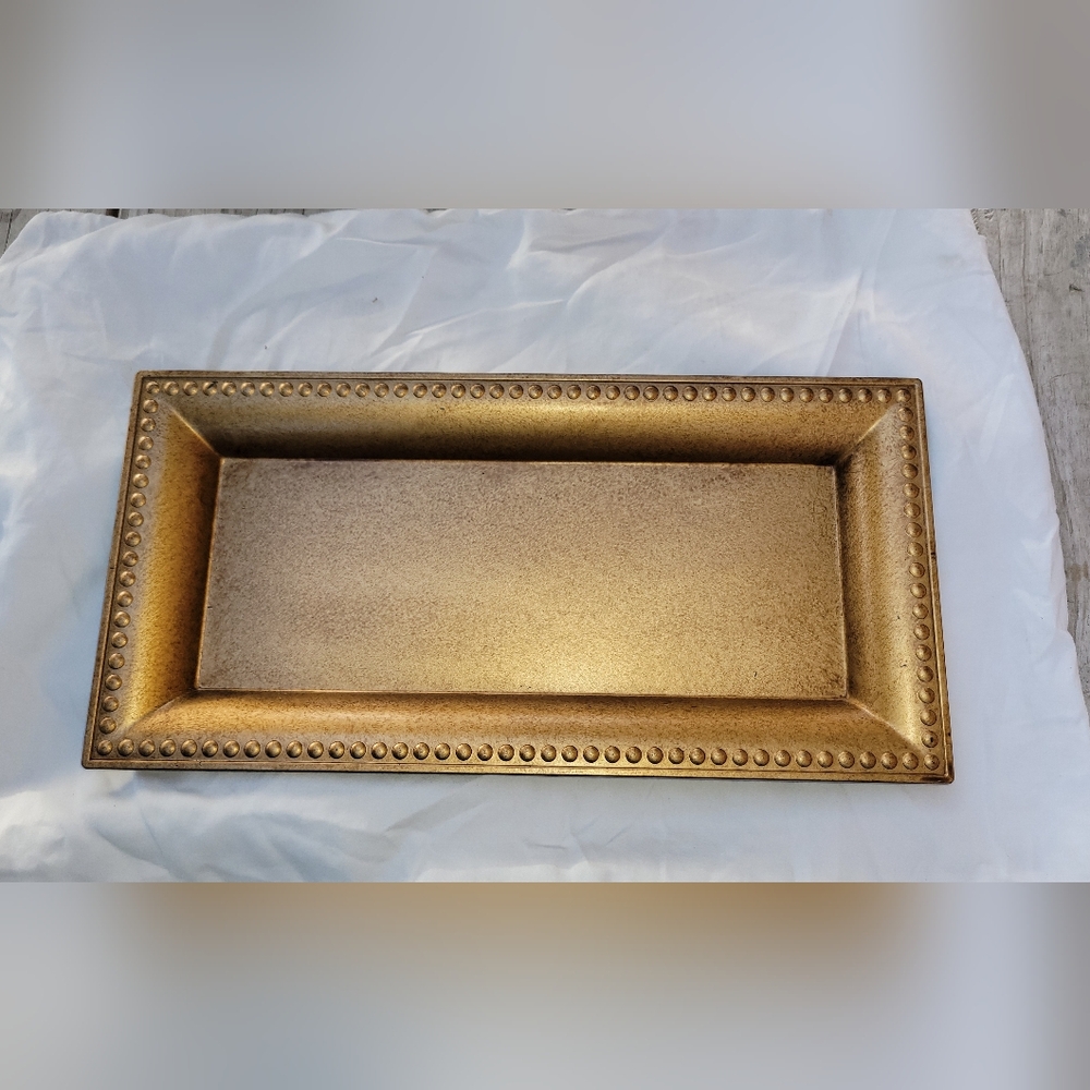 Elegant Gold Decorative Plastic Tray
